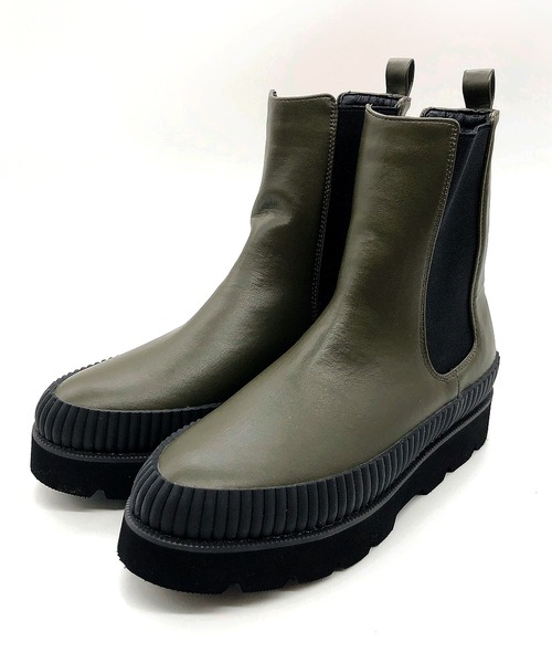 Noubel Voug Relax（ヌーベルヴォーグリラックス）の「トラックソールチェルシーブーツ（ブーツ・レディース・ブラック/カーキ/アイボリー・LL/3L/S/M/L）」の6枚目の写真