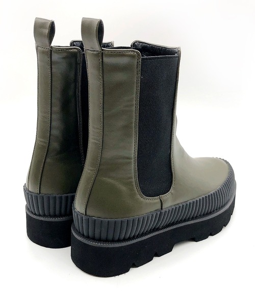 Noubel Voug Relax（ヌーベルヴォーグリラックス）の「トラックソールチェルシーブーツ（ブーツ・レディース・ブラック/カーキ/アイボリー・LL/3L/S/M/L）」の8枚目の写真