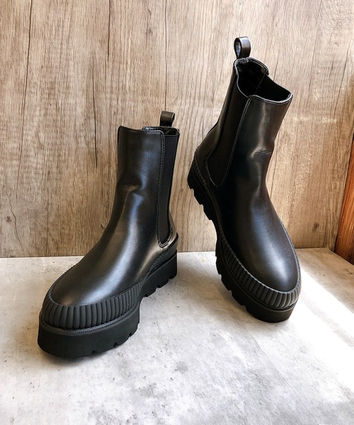 Noubel Voug Relax（ヌーベルヴォーグリラックス）の「トラックソールチェルシーブーツ（ブーツ・レディース・ブラック/カーキ/アイボリー・LL/3L/S/M/L）」の11枚目の写真