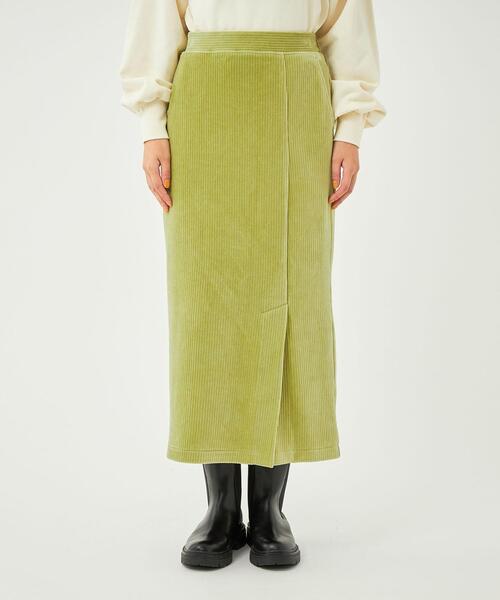 マンシングウエア　緑色　コーデュロイスカート　グリーン green label relaxing（グリーンレーベルリラクシング）の