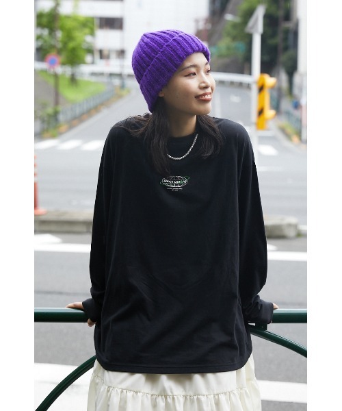 RODEO CROWNS WIDE BOWL(ロデオクラウンズワイドボウル)の「WORLDクラウンロゴL/S Tシャツ WL(Tシャツ/カットソー・レディース・ホワイト/ブラック/ブルー・FREE)」の5枚目の写真