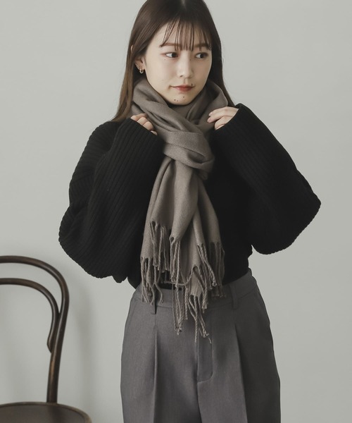 SENSE OF PLACE by URBAN RESEARCH（センスオブプレイスバイアーバンリサーチ）の「ニットボレロ（カーディガン/ボレロ・レディース・パープル/グレー/アイボリー/ブラック・ONE）」の10枚目の写真