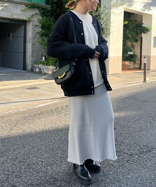 PUAL CE CIN(ピュアルセシン)の「アーチ編みニットプルオーバー(ニット/セーター・レディース・ブラック/アイボリー/グレイッシュベージュ・FREE)」の16枚目の写真