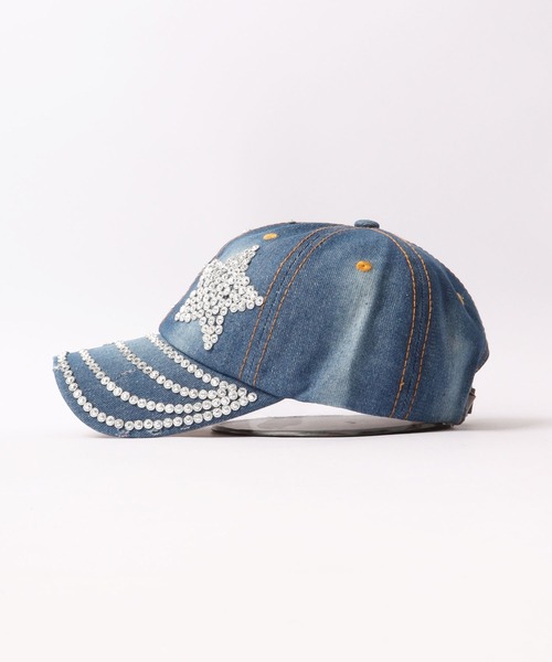 DIESEL ブラックキャップ ストーン装飾 C-BRAFF Baseball cap with embroidered patches｜ブラック