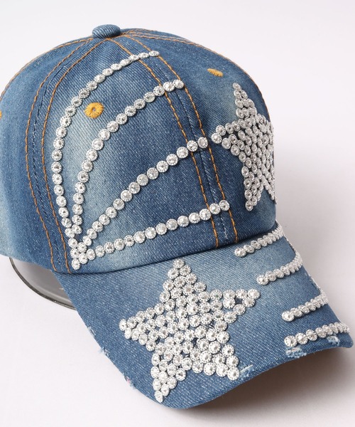 DIESEL ブラックキャップ ストーン装飾 C-BRAFF Baseball cap with embroidered patches｜ブラック