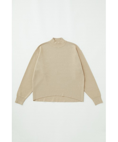MOUSSY（マウジー）の「HALF MILANO KNIT トップス（ニット/セーター・レディース・パープル/ブラウン/ライトベージュ/ブラック・FREE）」の4枚目の写真