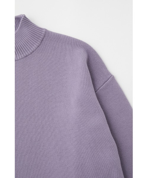 MOUSSY（マウジー）の「HALF MILANO KNIT トップス（ニット/セーター・レディース・パープル/ブラウン/ライトベージュ/ブラック・FREE）」の9枚目の写真