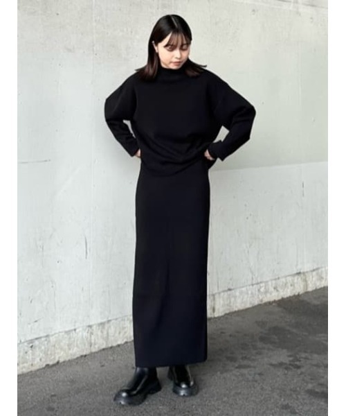 MOUSSY（マウジー）の「HALF MILANO KNIT トップス（ニット/セーター・レディース・パープル/ブラウン/ライトベージュ/ブラック・FREE）」の21枚目の写真