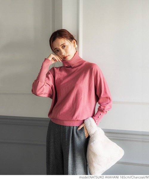 coca(coca)(コカ)の「ウールタッチワイドパンツ(その他パンツ・レディース・ブラウン/チャコール・M/L)」の6枚目の写真