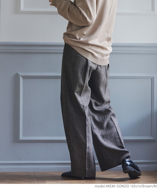coca(coca)(コカ)の「ウールタッチワイドパンツ(その他パンツ・レディース・ブラウン/チャコール・M/L)」の11枚目の写真