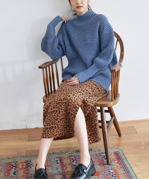 FREE'S MART（フリーズマート）の「◆ワッフルハイネックルーズニット（ニット/セーター・レディース・ホワイト/ブラウン/ブルー・FREE）」の17枚目の写真