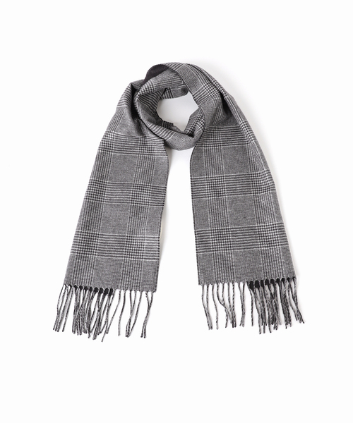 PIACENZA（ピアチェンツァ）の「【PIACENZA】DALLAS シルクカシミヤ Wフェイス グレンチェック マフラー（マフラー・メンズ・チャコールグレー/コバルトブルー・FREE）」の8枚目の写真