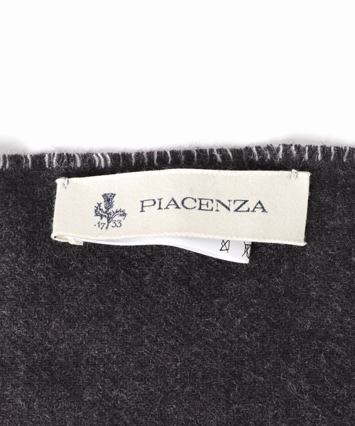 PIACENZA（ピアチェンツァ）の「【PIACENZA】DALLAS シルクカシミヤ Wフェイス グレンチェック マフラー（マフラー・メンズ・チャコールグレー/コバルトブルー・FREE）」の5枚目の写真