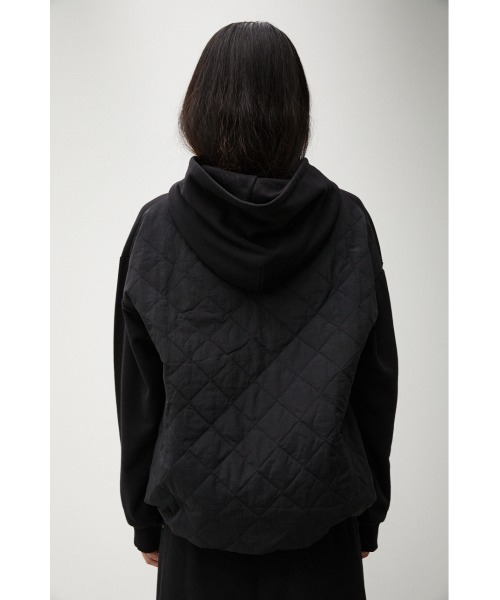 AZUL by moussy(アズールバイマウジー)の「QUILTED DETAIL HOODIE/キルティングディテールフーディ(パーカー・レディース・ブラック/カーキ/アイボリー・MEDIUM/SMALL)」の19枚目の写真
