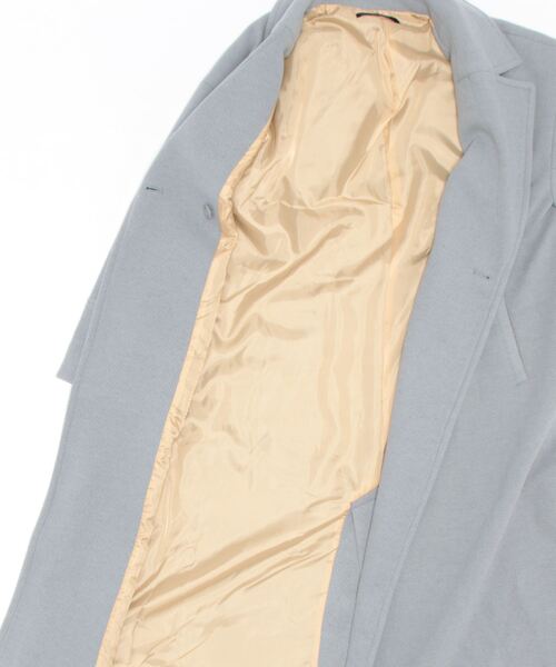 Three Four Time（ｽﾘｰﾌｫｰﾀｲﾑ）の「ドロップビックカラーコート（チェスターコート・レディース・サックスブルー/チャコールグレー・FREE）」の3枚目の写真