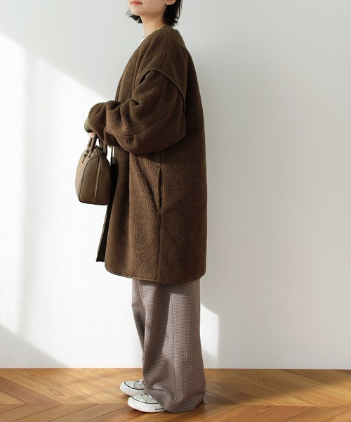 Crisp(クリスプ)の「リバーシブルミリタリーボアコート(その他アウター・レディース・ベージュ/ブラウン・FREE)」の21枚目の写真