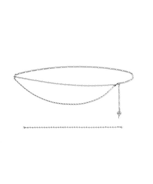 TARGETTO(ターゲット)の「【TARGETTO 】チェーンレイヤードベルト / CHAIN LAYERED BELT(ベルト・レディース・シルバー・FREE)」の7枚目の写真