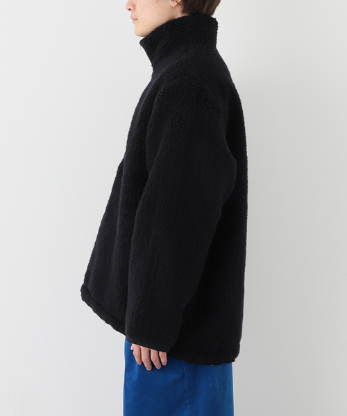 CAMIEL FORTGENS(カミエル フォートへンス)の「【CAMIEL FORTGENS / カミエル・フォートヘンス】FLEECE ANORAK WOOL(ブルゾン・メンズ・ネイビー・MEDIUM)」の4枚目の写真