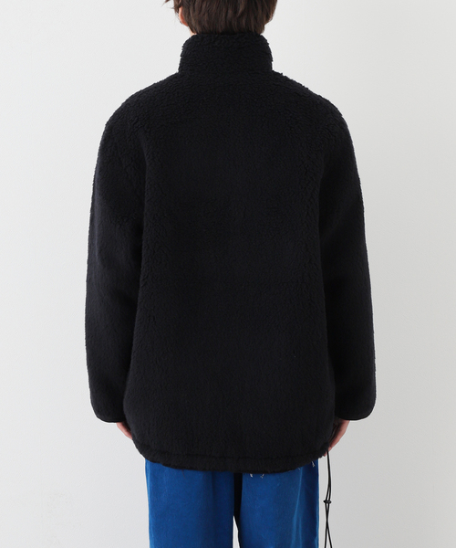 CAMIEL FORTGENS(カミエル フォートへンス)の「【CAMIEL FORTGENS / カミエル・フォートヘンス】FLEECE ANORAK WOOL(ブルゾン・メンズ・ネイビー・MEDIUM)」の5枚目の写真