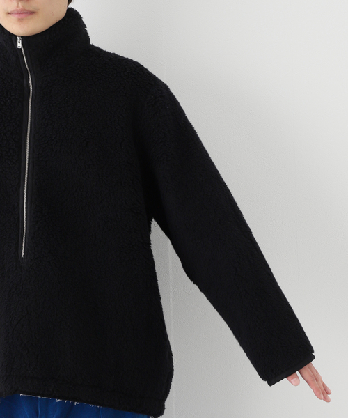 CAMIEL FORTGENS(カミエル フォートへンス)の「【CAMIEL FORTGENS / カミエル・フォートヘンス】FLEECE ANORAK WOOL(ブルゾン・メンズ・ネイビー・MEDIUM)」の8枚目の写真