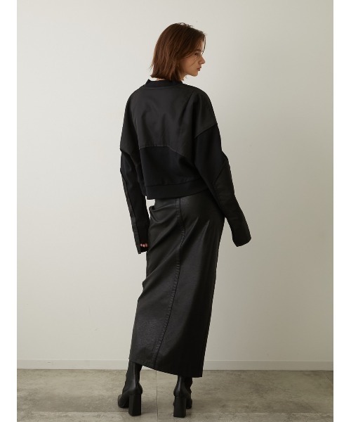 LA PEAU DE GEM（ラポドゥジェム）の「【LA PEAU DE GEM】ナイロンドッキングパーカー（パーカー・レディース・ブラック/カーキ・FREE）」の17枚目の写真