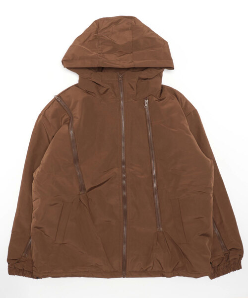 aimoha（アイモハ）の「バイカラーフーディーブルゾン（ブルゾン・メンズ・ブラック/チョコ/グレー・XX-LARGE/LARGE/X-LARGE/MEDIUM）」の10枚目の写真