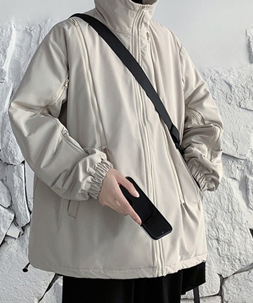 aimoha（アイモハ）の「バイカラーフーディーブルゾン（ブルゾン・メンズ・ブラック/チョコ/グレー・XX-LARGE/LARGE/X-LARGE/MEDIUM）」の13枚目の写真