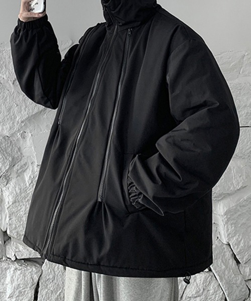 aimoha（アイモハ）の「バイカラーフーディーブルゾン（ブルゾン・メンズ・ブラック/チョコ/グレー・XX-LARGE/LARGE/X-LARGE/MEDIUM）」の14枚目の写真