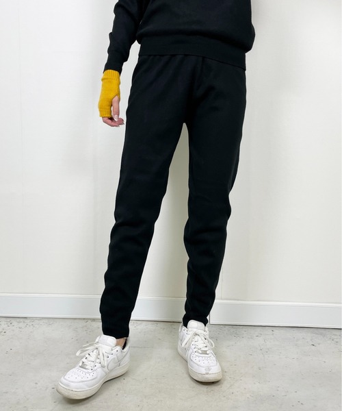 StyleSea(スタイルシー)の「裾絞りニットパンツ(スウェットパンツ・レディース・ブラック/ベージュ/グレー・FREE)」の4枚目の写真