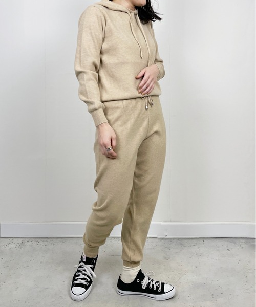 StyleSea(スタイルシー)の「裾絞りニットパンツ(スウェットパンツ・レディース・ブラック/ベージュ/グレー・FREE)」の14枚目の写真