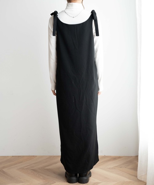 WEGO（ウィゴー）の「WEGO/ショルダーリボンキャミワンピース（ワンピース・レディース・その他1/ブラック・FREE）」の18枚目の写真