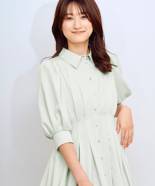 noela 袖パフシャツ型ワンピ 袖パフシャツ型ワンピ | ロングワンピース | NOELA OFFICIAL WEB