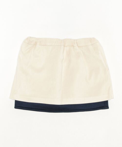 GIORDANO（ジョルダーノ）の「[ CALLEJERA ] SUEDE MESH LAYERD SKIRT（スカート・レディース・ネイビー/ホワイト・0/1/2）」の3枚目の写真