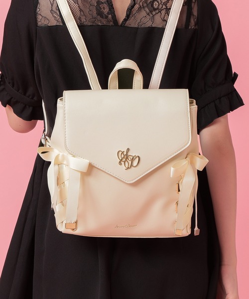 SecretDoor（シークレットドア）の「リュック 編み上げ リボン