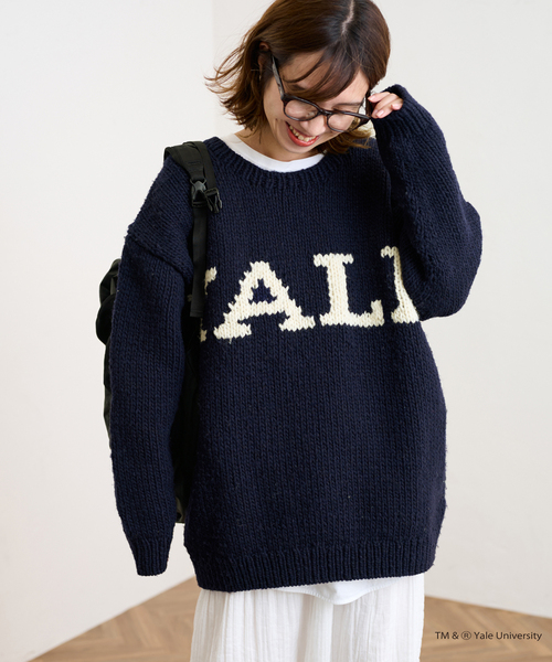 その他ブランド / THE BOOK STORE/クル-ネックニット/セーター/Yale University/ウール/ネイビー FRAMeWORK（フレームワーク）の「【THE BOOK STORE/ブックストア】YALE