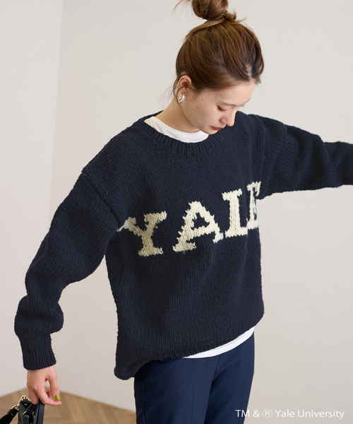 A　FRAMeWORK 【THE BOOK STORE】YALEニット THE BOOK STORE/ブックストア】YALE WOOL HAND KNITTING（ニット
