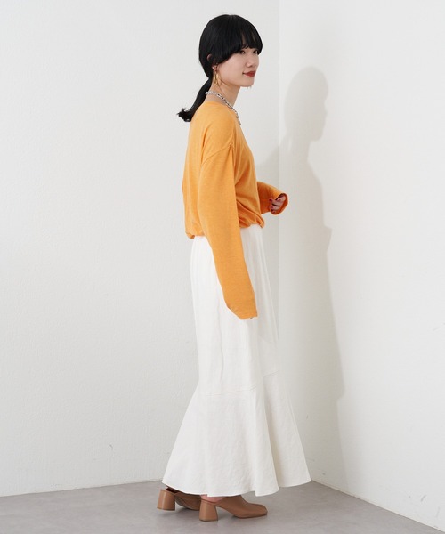 SHENERY（シーナリー）の「ルーズBIGロンTee（Tシャツ/カットソー・レディース・オレンジ/ホワイト・FREE）」の17枚目の写真