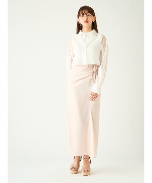 SNIDEL(スナイデル)の「デザインタイトスカート(スカート・レディース・オフホワイト/ライトブルー/ダークグレー・0/1)」の4枚目の写真