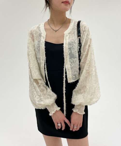 EPIMI E'PIMMY（エピミエピミー）の「ジャガードマルチブラウス（シャツ/ブラウス・レディース・アイボリー/ブラック・MEDIUM）」の8枚目の写真