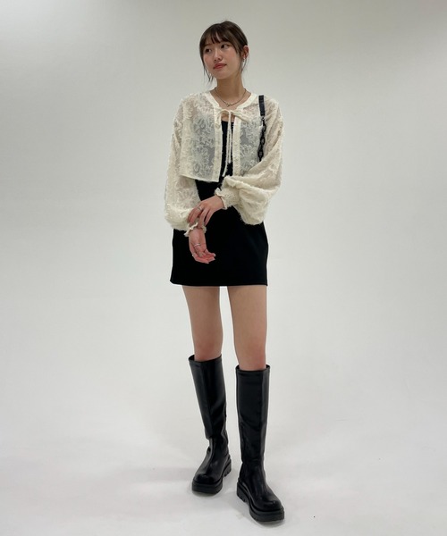 EPIMI E'PIMMY（エピミエピミー）の「ジャガードマルチブラウス（シャツ/ブラウス・レディース・アイボリー/ブラック・MEDIUM）」の9枚目の写真