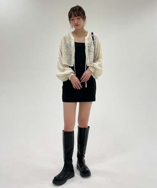 EPIMI E'PIMMY（エピミエピミー）の「ジャガードマルチブラウス（シャツ/ブラウス・レディース・アイボリー/ブラック・MEDIUM）」の10枚目の写真