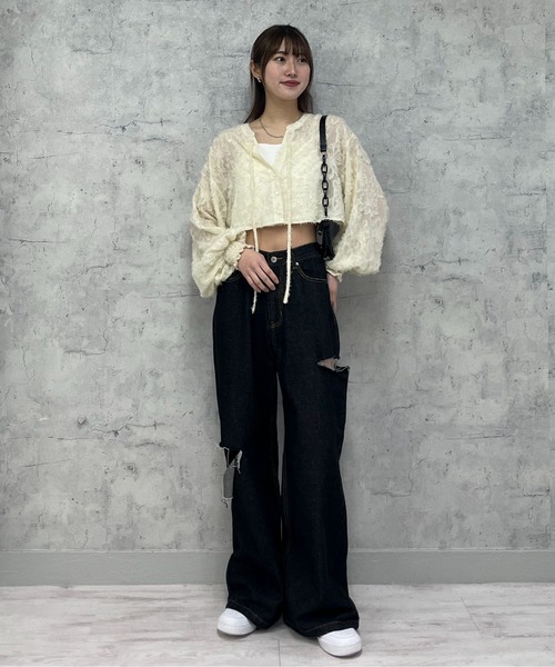 EPIMI E'PIMMY（エピミエピミー）の「ジャガードマルチブラウス（シャツ/ブラウス・レディース・アイボリー/ブラック・MEDIUM）」の17枚目の写真