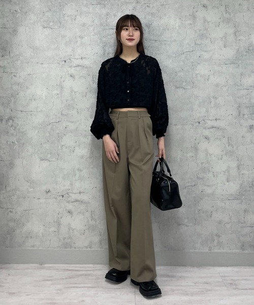 EPIMI E'PIMMY（エピミエピミー）の「ジャガードマルチブラウス（シャツ/ブラウス・レディース・アイボリー/ブラック・MEDIUM）」の16枚目の写真