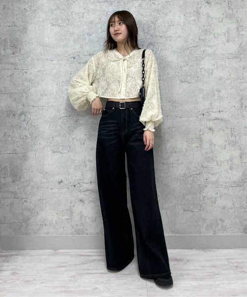 EPIMI E'PIMMY（エピミエピミー）の「ジャガードマルチブラウス（シャツ/ブラウス・レディース・アイボリー/ブラック・MEDIUM）」の18枚目の写真