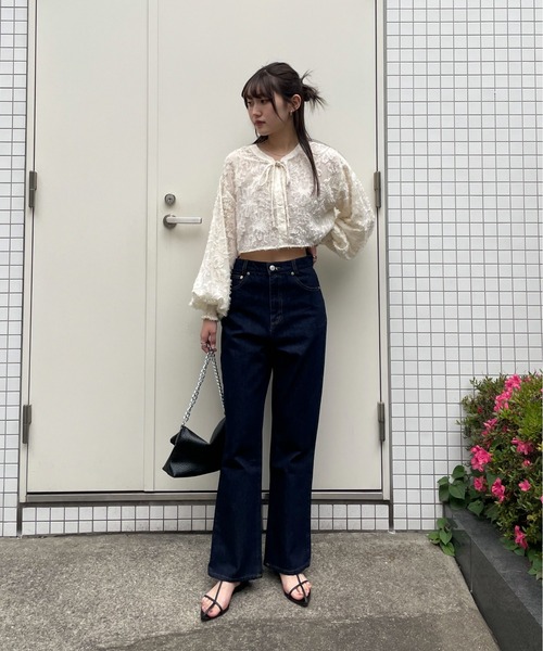 EPIMI E'PIMMY（エピミエピミー）の「ジャガードマルチブラウス（シャツ/ブラウス・レディース・アイボリー/ブラック・MEDIUM）」の19枚目の写真