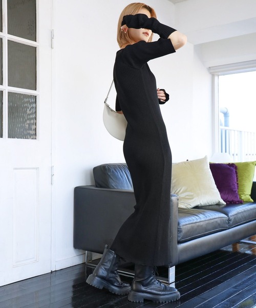 PBLIM（ページボーイリム）の「PAGEBOYLIM/アームウォーマーセットワンピース（ワンピース・レディース・ブラック/グリーン・FREE）」の19枚目の写真