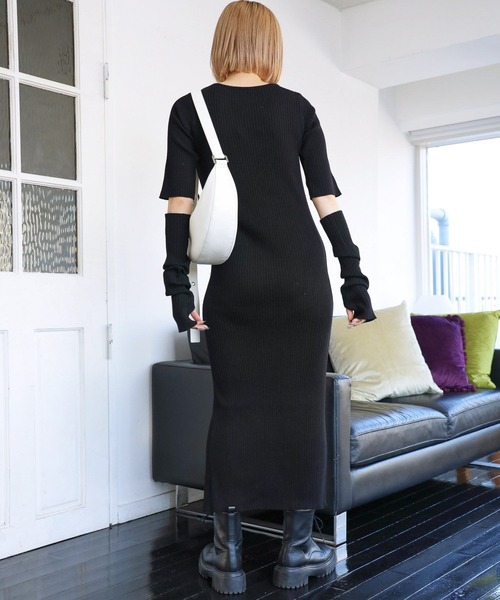 PBLIM（ページボーイリム）の「PAGEBOYLIM/アームウォーマーセットワンピース（ワンピース・レディース・ブラック/グリーン・FREE）」の11枚目の写真