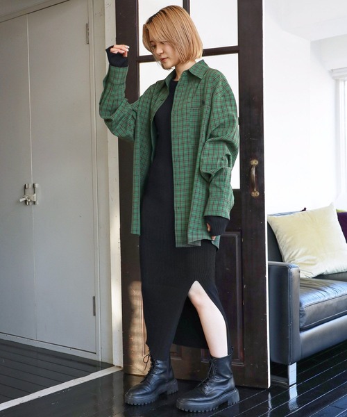 PBLIM（ページボーイリム）の「PAGEBOYLIM/アームウォーマーセットワンピース（ワンピース・レディース・ブラック/グリーン・FREE）」の15枚目の写真