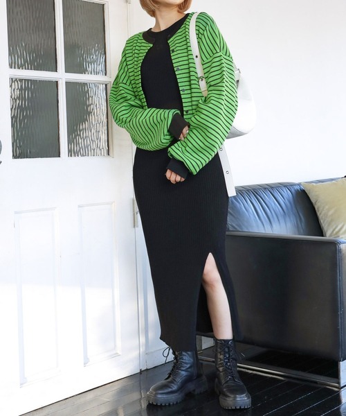 PBLIM（ページボーイリム）の「PAGEBOYLIM/アームウォーマーセットワンピース（ワンピース・レディース・ブラック/グリーン・FREE）」の8枚目の写真