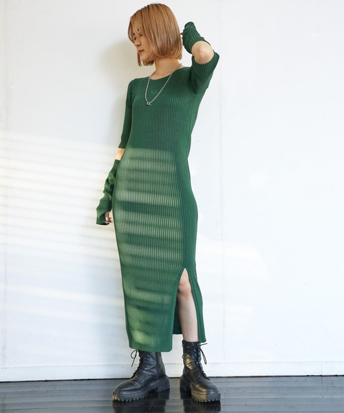 PBLIM（ページボーイリム）の「PAGEBOYLIM/アームウォーマーセットワンピース（ワンピース・レディース・ブラック/グリーン・FREE）」の16枚目の写真